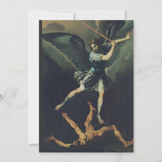 Saint Archangel Michael verslaat de duivel Kaart (Voorkant)