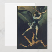 Saint Archangel Michael verslaat de duivel Kaart (Voorkant / Achterkant)