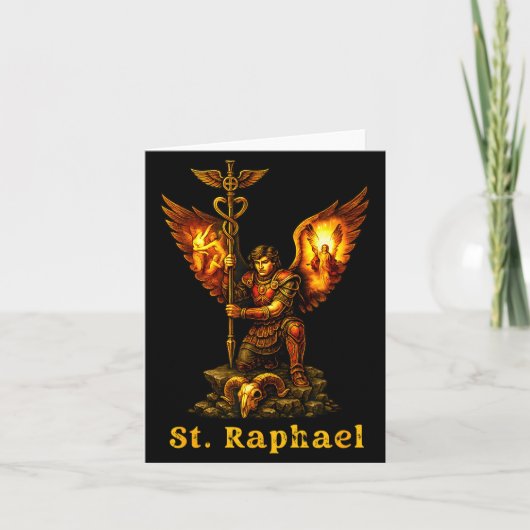 Saint Archangel Raphael Christian Art Faith  Kaart (Voorkant)
