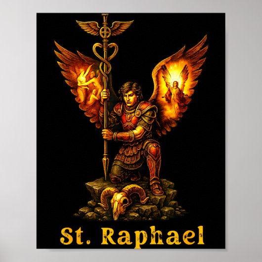 Saint Archangel Raphael Christian Art Faith  Poster (Voorkant)