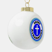 Saint Athanasius Keramische Bal Ornament (Links)