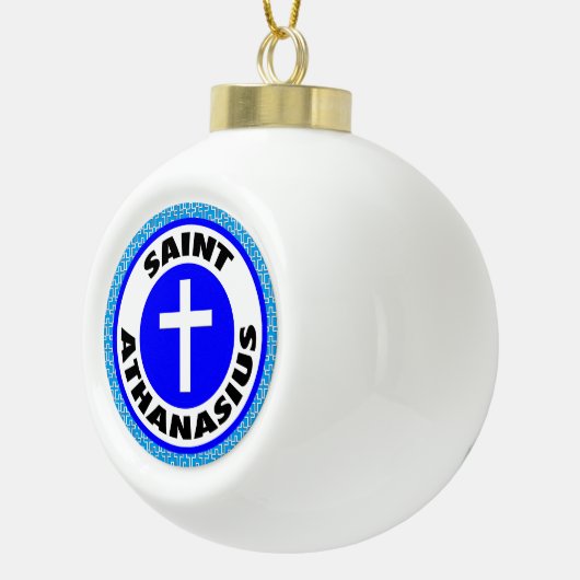 Saint Athanasius Keramische Bal Ornament (Rechts)