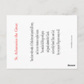 Saint Athanasius Prayer-kaart Briefkaart (Achterkant)