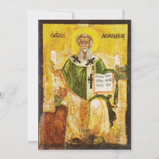 Saint Athanasius van Alexandrië Feestdagenkaart (Voorkant)