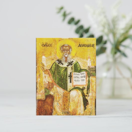Saint Athanasius van Alexandrië Kaart (Staand voorkant)