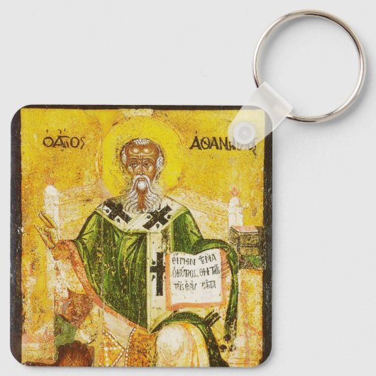 Saint Athanasius van Alexandrië Sleutelhanger (Achterkant)