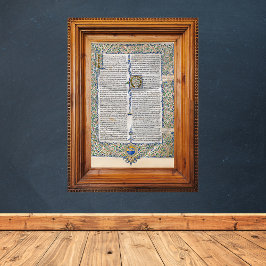 Saint Augustine City of God Medieval Manuscript Poster