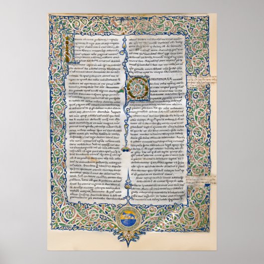 Saint Augustine City of God Medieval Manuscript Poster (Voorkant)