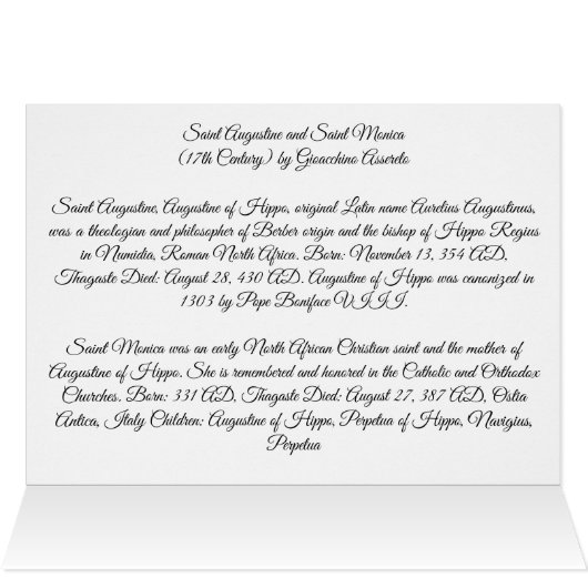 Saint Augustine en Saint Monica (Binnen Horizontaal (Boven))