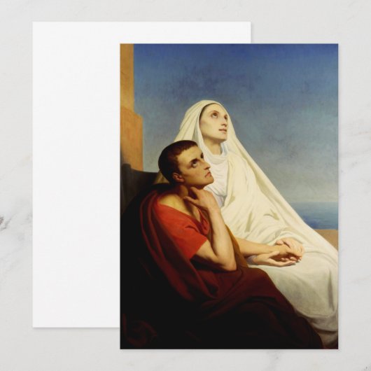 Saint Augustine en Saint Monica Bedankkaart (Voorkant / Achterkant)