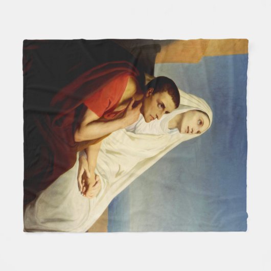 Saint Augustine en Saint Monica Fleece Deken (Voorkant (Horizontaal))