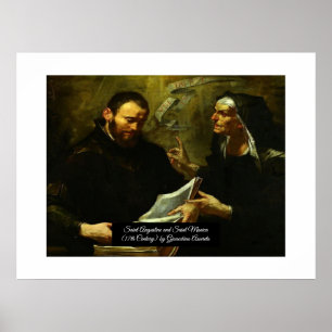 Saint Augustine en Saint Monica Poster
