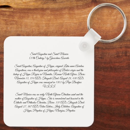 Saint Augustine en Saint Monica Sleutelhanger (Achterkant)