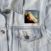 Saint Augustine en Saint Monica Vierkante Button 5,1 Cm (In situ)