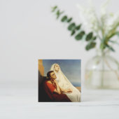 Saint Augustine en Saint Monica Vierkante Visitekaartje (Staand voorkant)