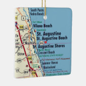 Saint Augustine FL Map Keramisch Ornament (Rechts)