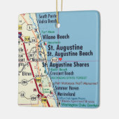 Saint Augustine FL Map Keramisch Ornament (Links)