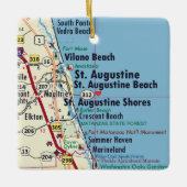 Saint Augustine FL Map Keramisch Ornament (Voorkant)