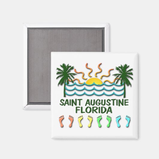 Saint Augustine Florida Magneet (Voorkant / Achterkant)