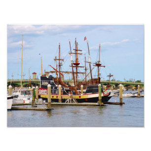 Saint Augustine Florida Pirate Ship Foto afdrukken