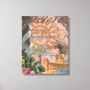saint - augustine florida trekt antiek kunst canvas afdruk