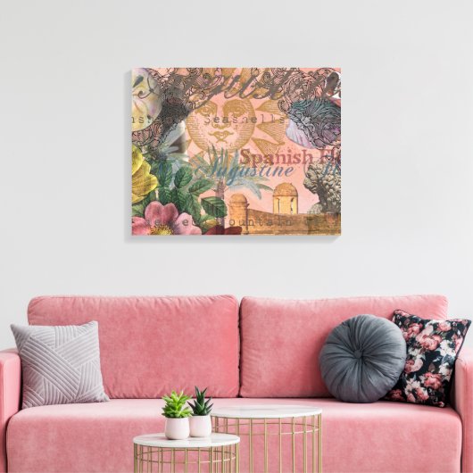 saint - augustine florida trekt antiek kunst canvas afdruk (Insitu (Woonkamer))