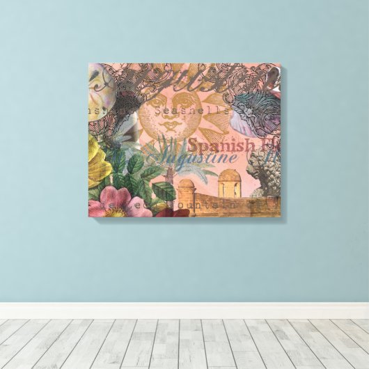 saint - augustine florida trekt antiek kunst canvas afdruk (Insitu (Houten vloer))