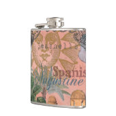 saint - augustine florida trekt antiek kunst heupfles (Links)