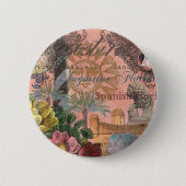 saint - augustine florida trekt antiek kunst ronde button 5,7 cm (Voorkant)