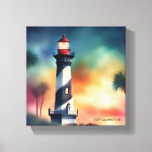Saint Augustine Florida vuurtoren Art V133 Canvas Afdruk (Voorkant)