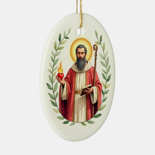Saint Augustine of Hippo God's Peace and Blessings Keramisch Ornament (Rechts)
