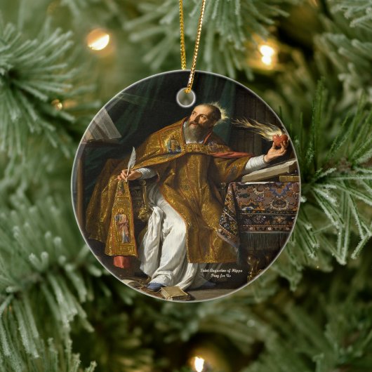 Saint Augustine of Hippo Keramisch Ornament (Boom)