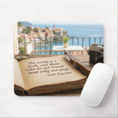 Saint Augustine Reisquote Vintage Boek Muismat (Met muis)