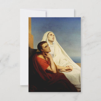 Saint Augustine & Saint Monica Holy Card Bedankkaart