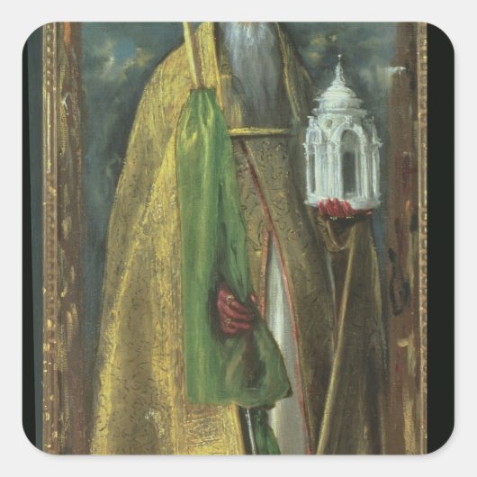 Saint Augustine van Hippo 1590 Vierkante Sticker (Voorkant)