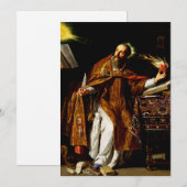 Saint Augustine van Hippo Feestdagenkaart (Voorkant / Achterkant)