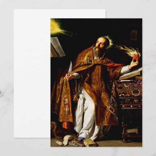 Saint Augustine van Hippo Feestdagenkaart (Voorkant / Achterkant)