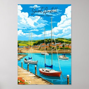 Saint Austell Cornwall Engeland vintage reizen Poster
