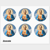 Saint Barack Obama Gebedskaars Ronde Sticker (Vel)