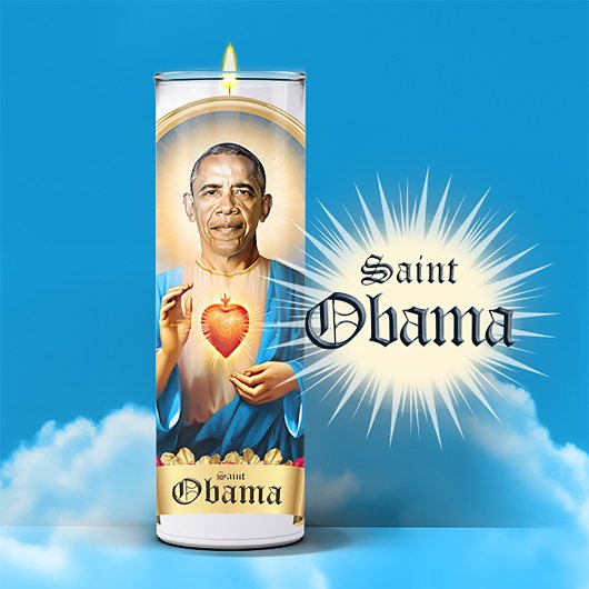 Saint Barack Obama Gebedskaars Sticker