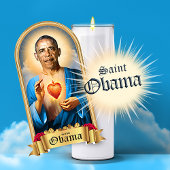 Saint Barack Obama Gebedskaars Sticker