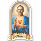 Saint Barack Obama Gebedskaars Sticker (Voorkant)