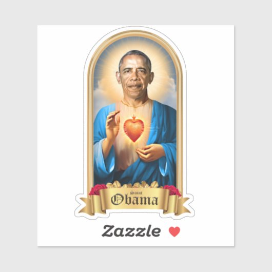 Saint Barack Obama Gebedskaars Sticker (Vel)