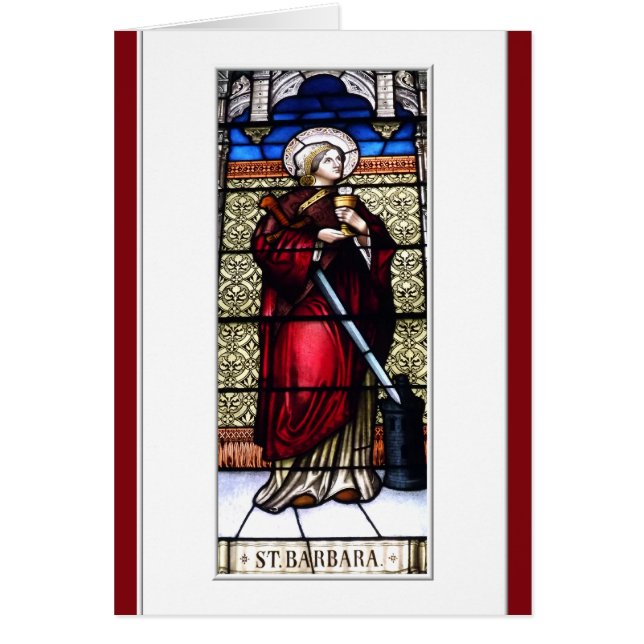 Saint Barbara Glas in lood Window (Voorkant)