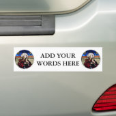 Saint Barbara Glas in lood Window Bumpersticker (Op auto)