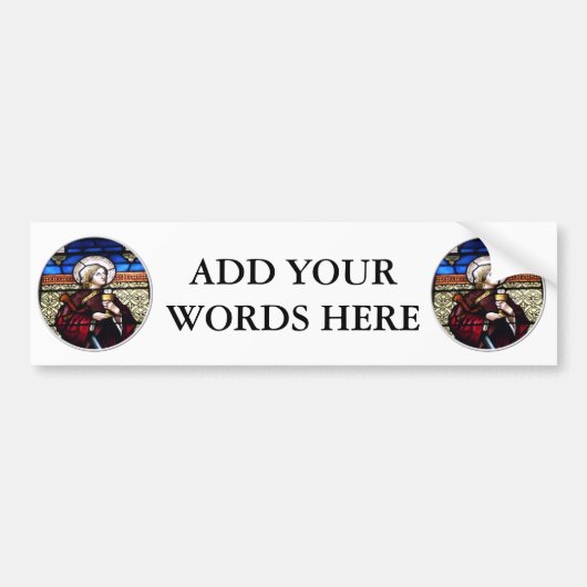 Saint Barbara Glas in lood Window Bumpersticker (Voorkant)