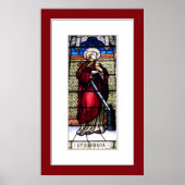 Saint Barbara Glas in lood Window Print (Voorkant)