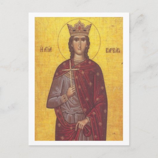 Saint Barbara Icon Briefkaart (Voorkant)