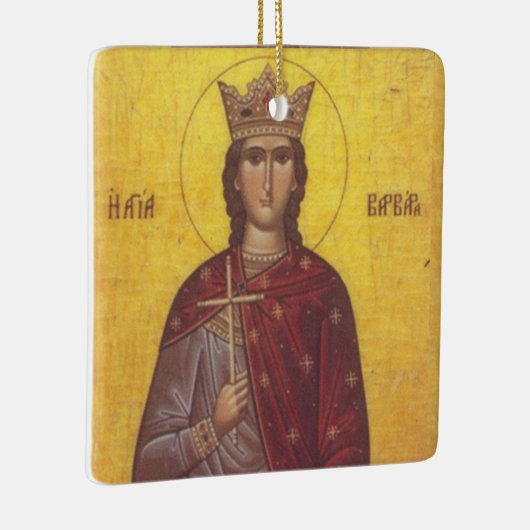 Saint Barbara Icon Keramisch Ornament (Rechts)