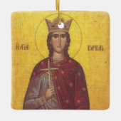 Saint Barbara Icon Keramisch Ornament (Voorkant)